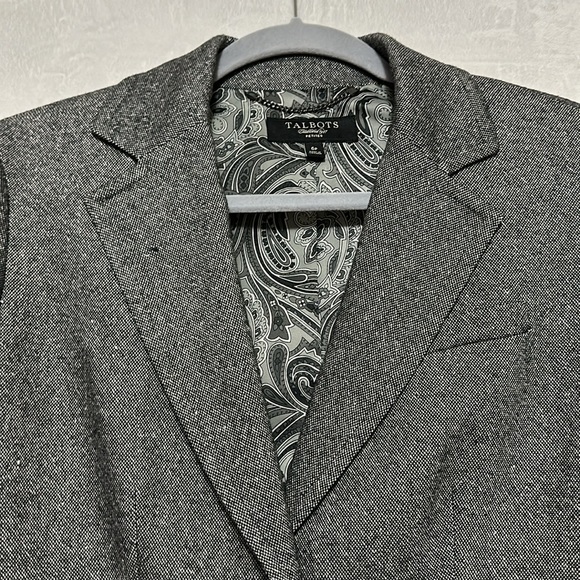 Talbots Women’s Wool Blend Gray Blazer Size 6P - Picture 2 of 8
